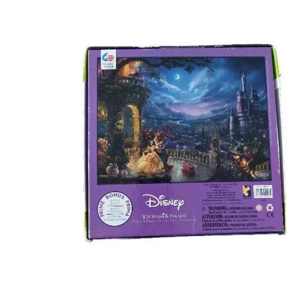 Thomas Kinkade Disney Collection Beauty & the Beast Jigsaw Puzzle, 750 Piece - Picture 2 of 2